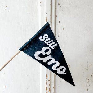 Still Emo Goth Witch Home Decor Mini Felt Pennant Flag